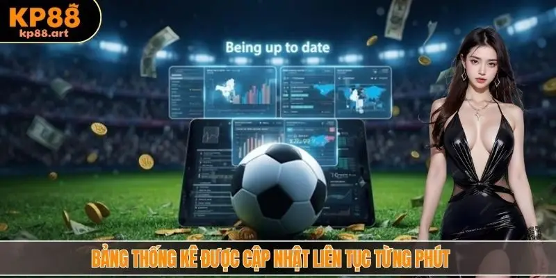 Bảng thống kê được cập nhật liên tục từng phút